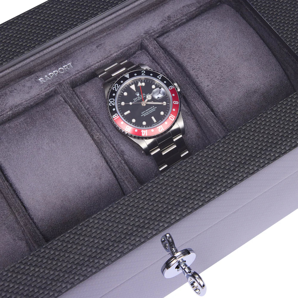 Rapport - Optic 4 Watch Box in Carbon Fiber | L286