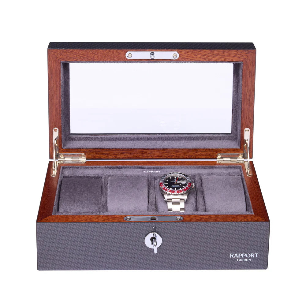 Rapport - Optic 4 Watch Box in Carbon Fiber | L286