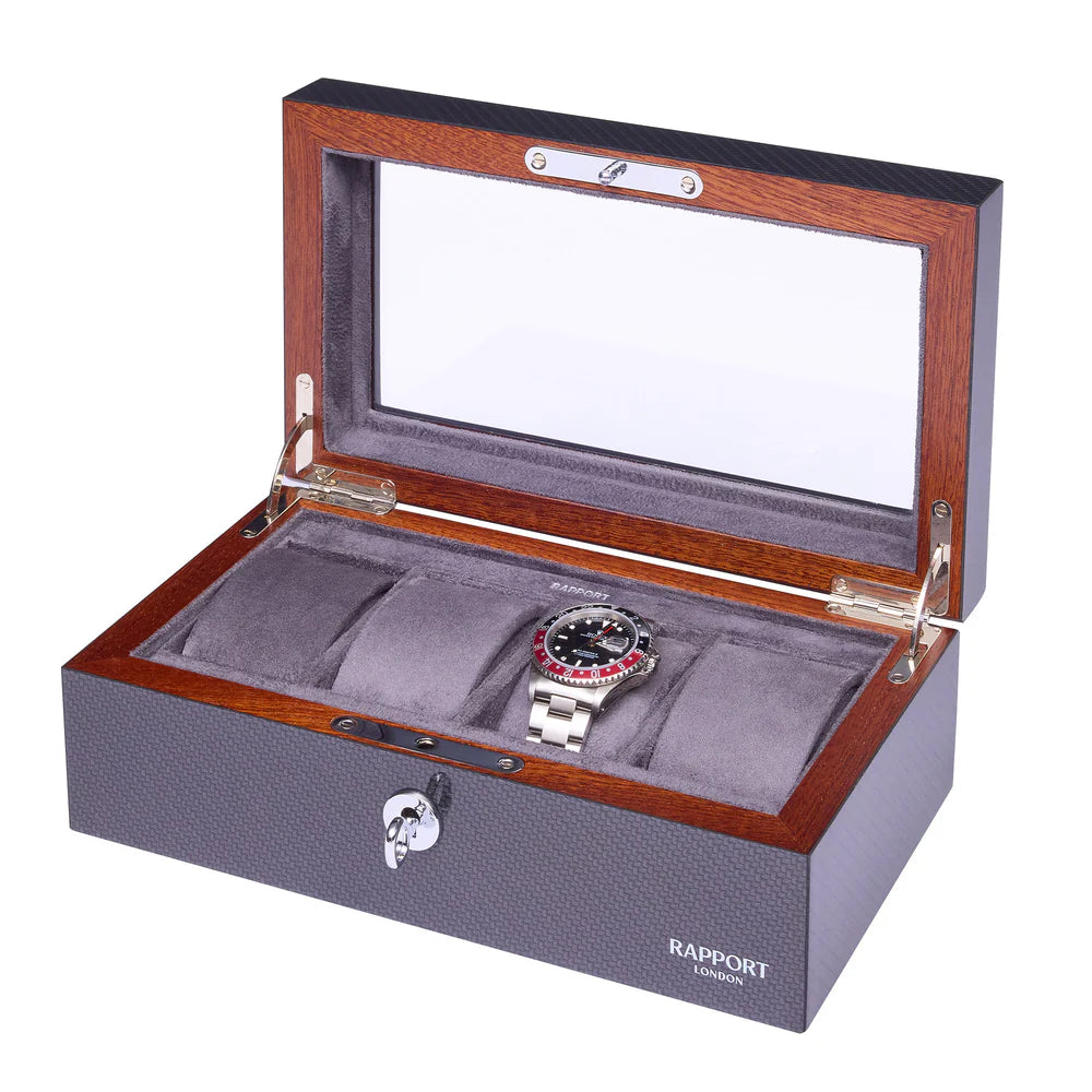 Rapport - Optic 4 Watch Box in Carbon Fiber | L286