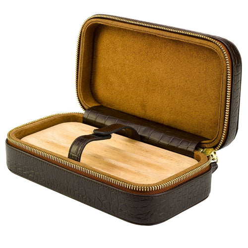 Rapport - Brompton Cigar Case in Brown Croco