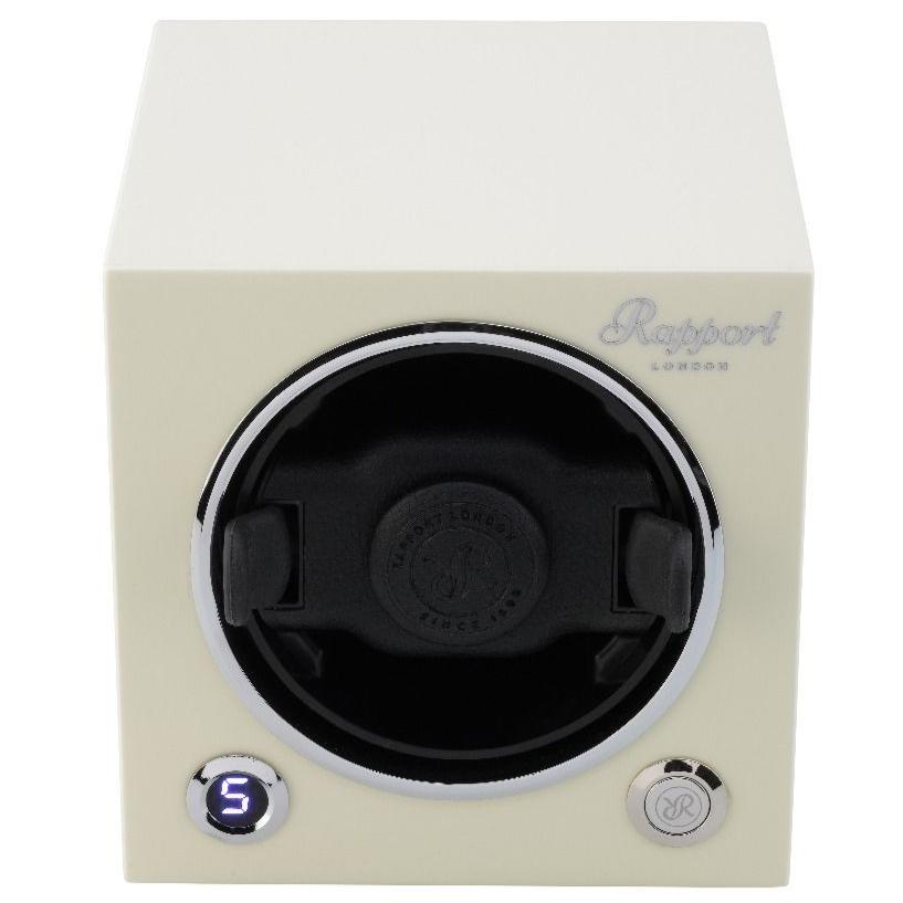 Rapport Evolution Cube Watch Winder Single in White EVO41 - Watchwindersplus