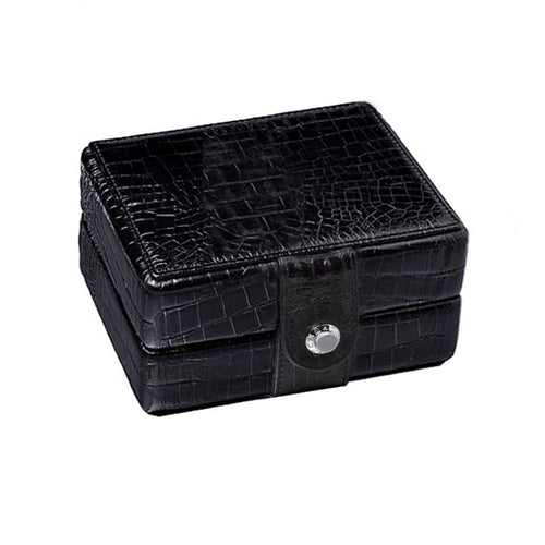 Underwood - Single Watch Storage Box | UN214 Single Watch Storage Case - Grain Croco / Black / Leather